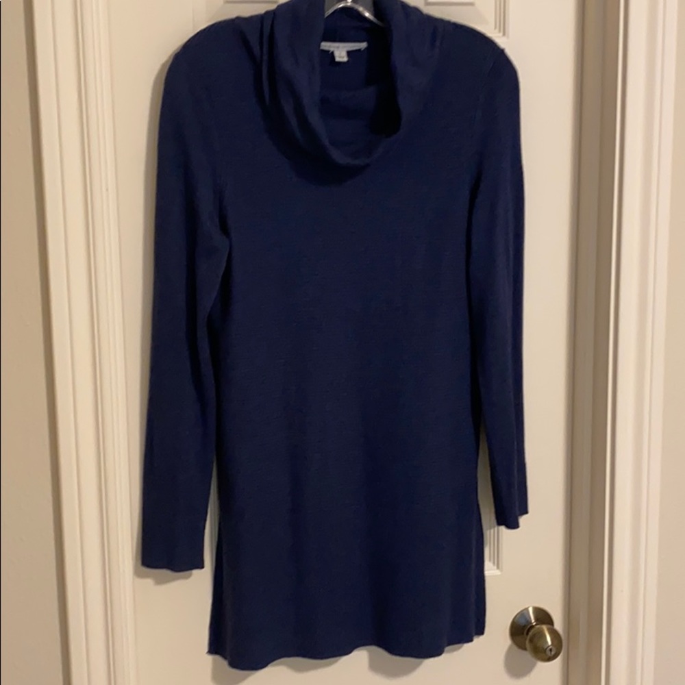 Adrienne Vittadini Blue Cowl Neck Sweater Small